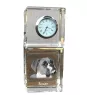 Boxer I - montre en cristal avec photo, photo de chien dans un cristal, horloge de bureau personnalisée de la marque Art-Dog