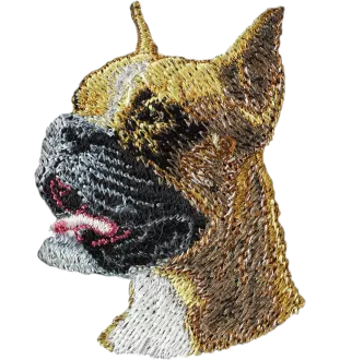 Boxer, Deutscher Boxer I - Hund geformtes Aufnäher, besticktes Patch, einzigartiges Dekor für den Rucksack der Marke Art-Dog