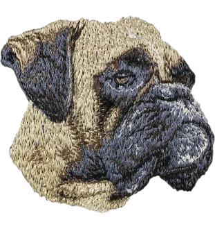 Boxer II - écusson en forme de chien, patch brodé, décoration unique pour sac à dos de la marque Art-Dog