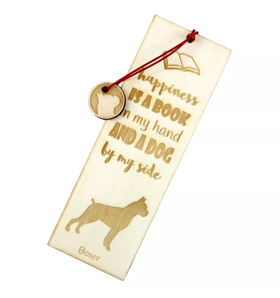 Boxer I - marque-page pour livre avec chien, marque-page personnalisé, accessoire canin pour les lecteurs de la marque Art-Dog