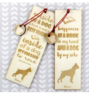 Boxer, Deutscher Boxer I - Lesezeichen mit Hund, personalisiertes Lesezeichen, Hundeaccessoire für Leser der Marke Art-Dog