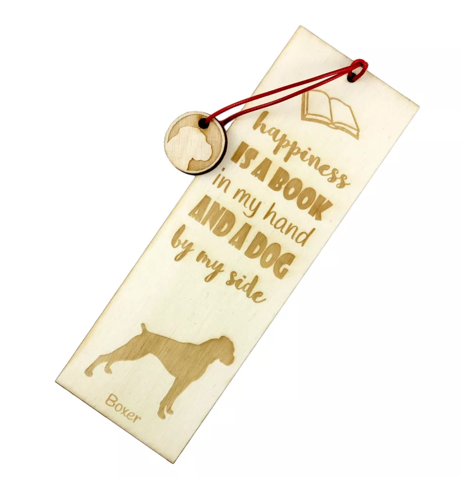Boxer II - marque-page pour livre avec chien, marque-page personnalisé, accessoire canin pour les lecteurs de la marque Art-Dog