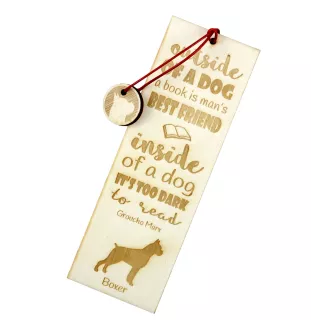 Boxer I - marque-page pour livre avec chien, marque-page personnalisé, cadeau pour les amateurs de livres de la marque Art-Dog