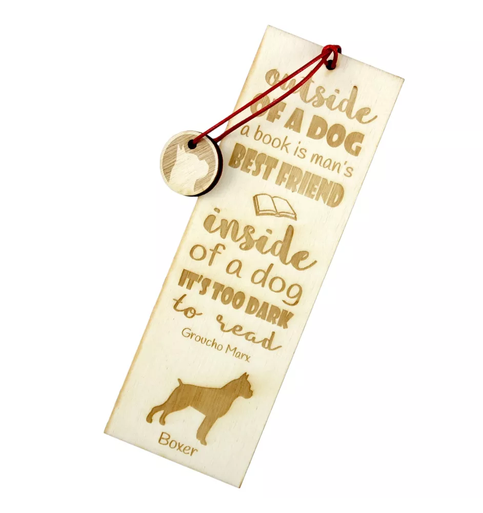 Boxer I - marque-page pour livre avec chien, marque-page personnalisé, cadeau pour les amateurs de livres de la marque Art-Dog