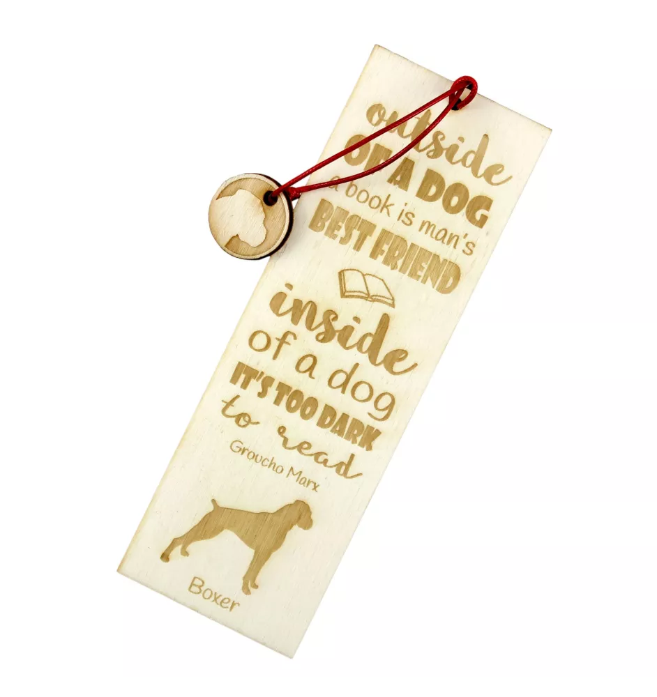 Boxer II - marque-page pour livre avec chien, marque-page personnalisé, cadeau pour les amateurs de livres de la marque Art-Dog