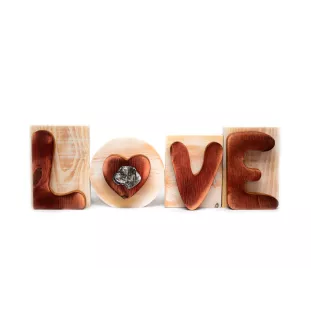 Boxer, German Boxer III - wooden LOVE sign, interior decoration with a dog, charming ornament for the shelf by Art-Dog brand