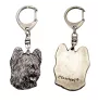 Briard, Berger de Brie - Silver-plated key ring with dog, handbag decoration, backpack pendant by Art-Dog brand