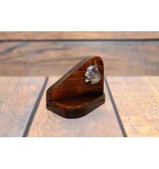 Boxer I - bougeoir en bois avec un chien, support pour bougie chauffe-plat, lieu de mémoire pour chien de la marque Art-Dog
