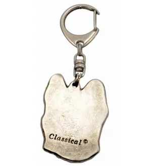 Briard, Berger de Brie - Silver-plated key ring with dog, handbag decoration, backpack pendant by Art-Dog brand