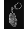 Briard, Berger de Brie I - Silver-plated key ring with dog, handbag decoration, backpack pendant by Art-Dog brand