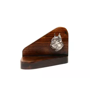 Boxer II - bougeoir en bois avec un chien, support pour bougie chauffe-plat, lieu de mémoire pour chien de la marque Art-Dog
