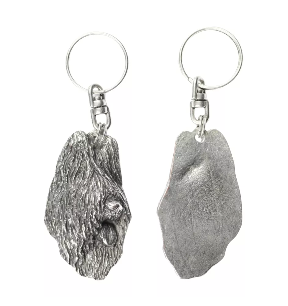 Briard, Berger de Brie I - Silver-plated dog pendant, handbag decoration, backpack pendant by Art-Dog brand