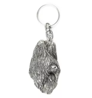 Owczarek francuski Briard brelok do kluczy posrebrzany Art-Dog