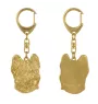 Briard, Berger de Brie - Gilded key ring with dog, handbag decoration, luxury accessory by Art-Dog brand