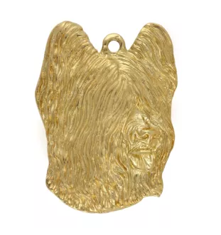 Owczarek francuski Briard brelok pozłacany Art-Dog