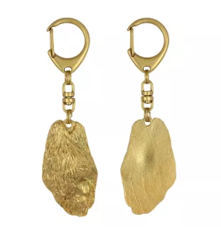 Briard, Berger de Brie I - Vergoldeter Schlüsselanhänger mit Hund, Handtaschenschmuck, Luxus-Accessoire der Marke Art-Dog