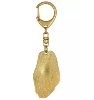 Briard, Berger de Brie I - Vergoldeter Schlüsselanhänger mit Hund, Handtaschenschmuck, Luxus-Accessoire der Marke Art-Dog