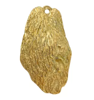 Briard, Berger de Brie I - Vergoldeter Schlüsselanhänger mit Hund, Handtaschenschmuck, Luxus-Accessoire der Marke Art-Dog