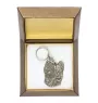 Briard, Berger de Brie - Silver-plated pendant with a dog in a decorative box, handbag decoration, backpack pendant by Art-Dog brand