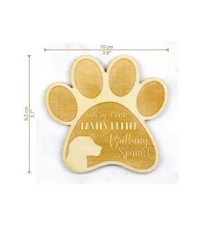 Bretonischer Spaniel, Bretonischer Vorstehhund, Brittany - Tasse Untersetzer, graviert Untersetzer mit Hund, Geschenk für Hundeliebhaber von Art-Dog Marke