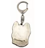 Berger de Brie, Briard - Porte-clés argenté avec un chien dans une boîte cadeau, décoration de sac à main, pendentif de sac à dos par la marque Art-Dog