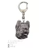 Berger de Brie, Briard - Porte-clés argenté avec un chien dans une boîte cadeau, décoration de sac à main, pendentif de sac à dos par la marque Art-Dog