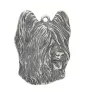 Berger de Brie, Briard - Porte-clés argenté avec un chien dans une boîte cadeau, décoration de sac à main, pendentif de sac à dos par la marque Art-Dog