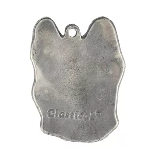 Berger de Brie, Briard - Porte-clés argenté avec un chien dans une boîte cadeau, décoration de sac à main, pendentif de sac à dos par la marque Art-Dog