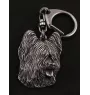 Berger de Brie, Briard - Porte-clés argenté avec un chien dans une boîte cadeau, décoration de sac à main, pendentif de sac à dos par la marque Art-Dog