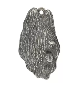 Briard, Berger de Brie I - Silver-plated key ring with a dog in a gift box, handbag decoration, backpack pendant by Art-Dog brand