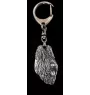 Briard, Berger de Brie I - Silver-plated key ring with a dog in a gift box, handbag decoration, backpack pendant by Art-Dog brand