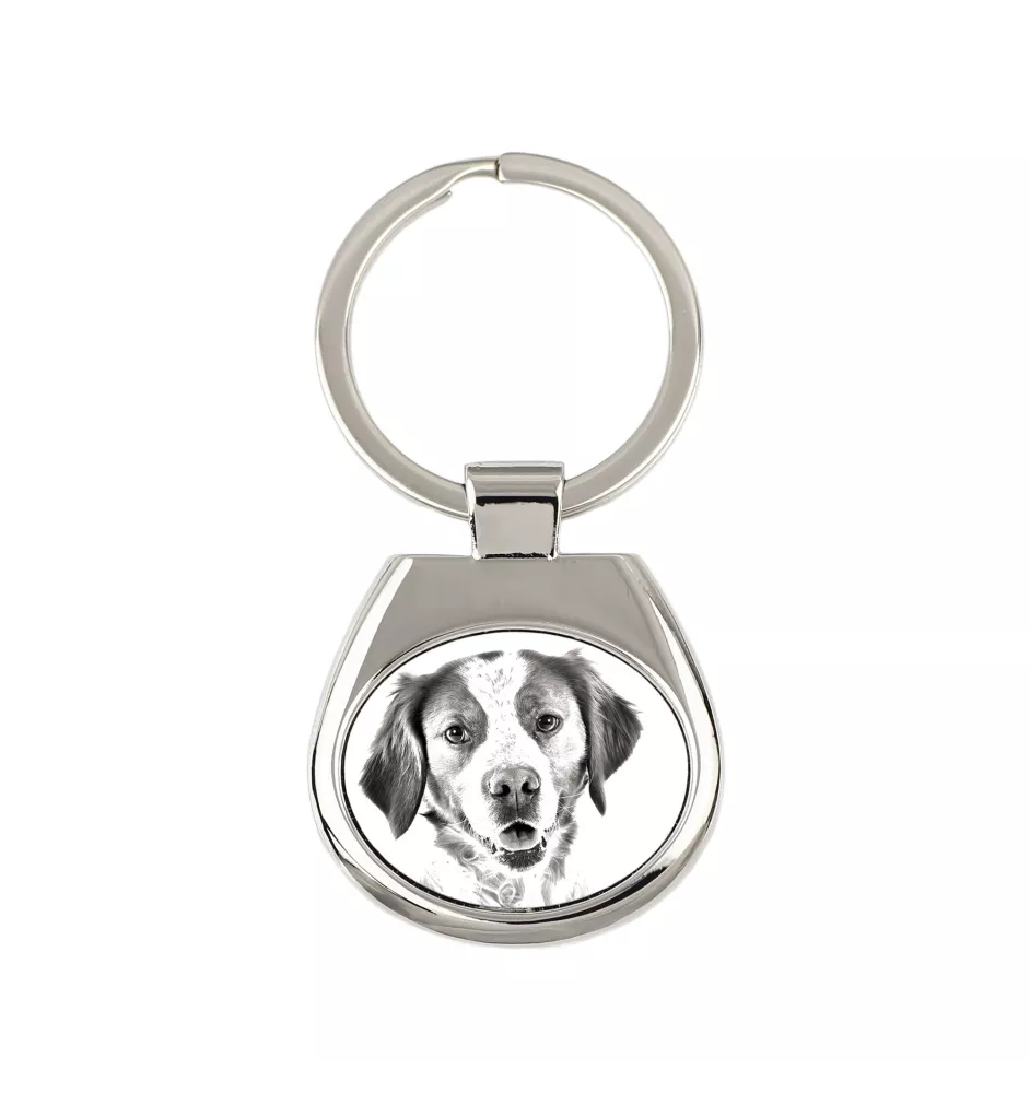 Brittany Spaniel, Brittany Wiegref - keychain with a dog, keychain with a print, personalized pendant from the Art-Dog brand