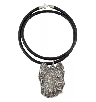 Briard, Berger de Brie - Halskette mit Hund, versilberter Anhänger für Hundefans, einzigartiger Schmuck der Marke Art-Dog