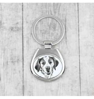 Brittany Spaniel, Brittany Wiegref - keychain with a dog, keychain with a print, personalized pendant from the Art-Dog brand