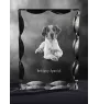 Bretonischer Spaniel, Bretonischer Vorstehhund, Brittany - Kristall mit einem Hundebild, Glasstatuette mit einem Bild, einzigartiger Bilderrahmen der Marke Art-Dog