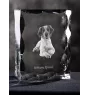 Bretonischer Spaniel, Bretonischer Vorstehhund, Brittany - Kristall mit einem Hundebild, Glasstatuette mit einem Bild, einzigartiger Bilderrahmen der Marke Art-Dog