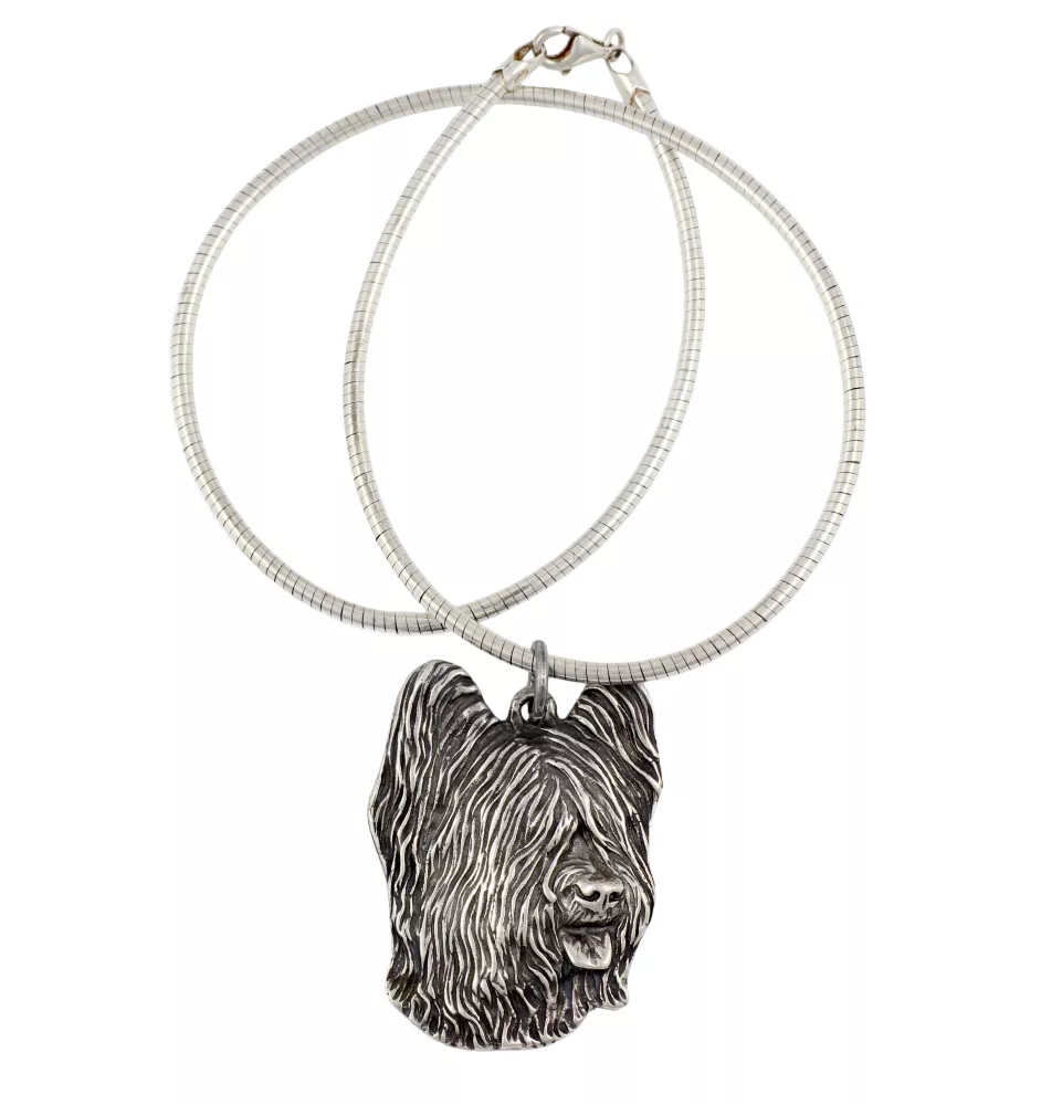 Briard, Berger de Brie - Hundehalsband, einzigartiger Schmuck für den Hundefan, einzigartiger Kreuzotter-Anhänger der Marke Art-Dog
