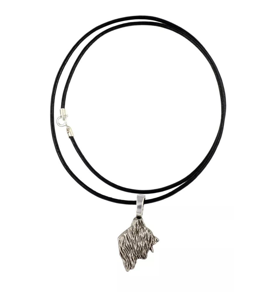 Berger de Brie, Briard - Collier pour chien, pendentif plaqué argent pour l'amoureux des chiens, bijoux subtils par Art-Dog