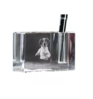 Brittany Spaniel penholder kryształowy z psem Art-Dog