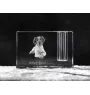 Brittany Spaniel, Brittany Wiegref - Pen stand, crystal organiser with dog photo, unique desk decoration by Art-Dog brand