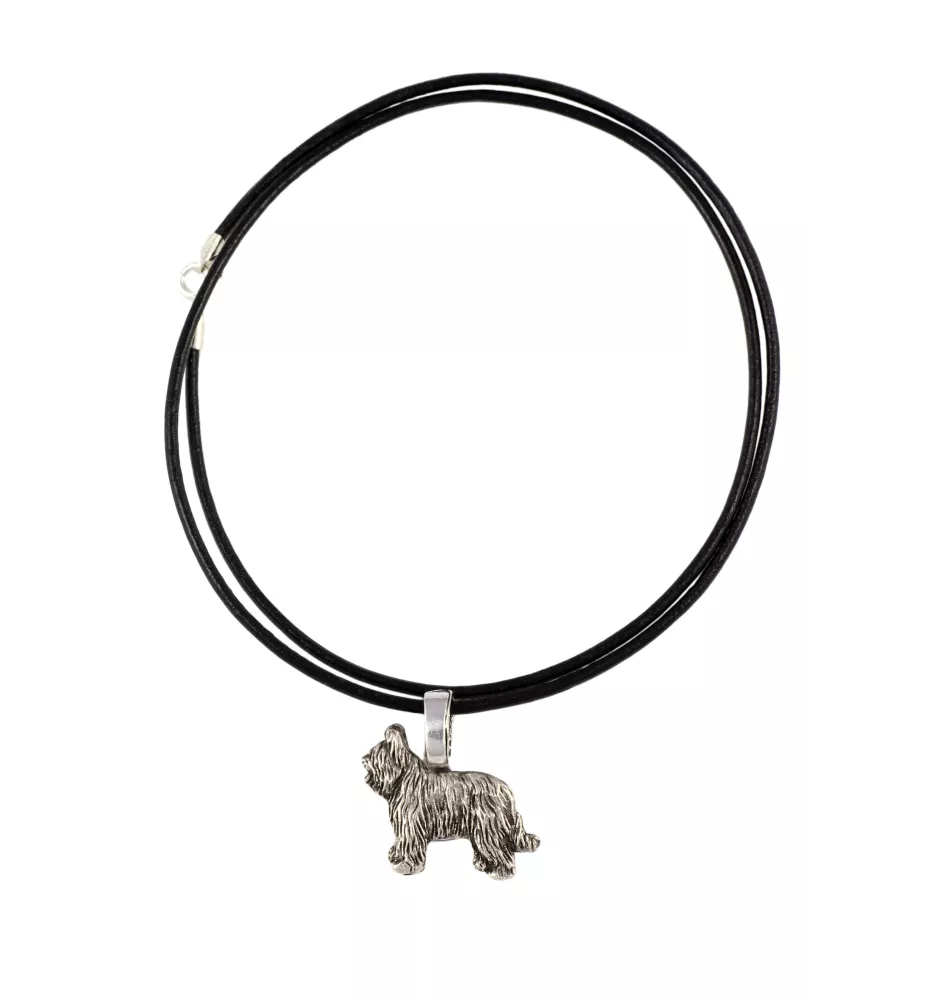 Berger de Brie, Briard II - Collier pour chien, pendentif plaqué argent pour l'amoureux des chiens, bijoux subtils par Art-Dog