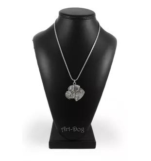 Boxer I - un collier avec un chien, un pendentif de chien sur une chaîne en argent, un bijou unique de la marque Art-Dog