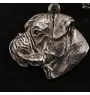 Boxer I - un collier avec un chien, un pendentif de chien sur une chaîne en argent, un bijou unique de la marque Art-Dog