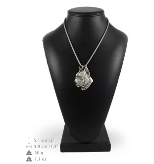 Boxer II - un collier avec un chien, un pendentif de chien sur une chaîne en argent, un bijou unique de la marque Art-Dog