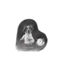 Brittany Spaniel, Brittany Wiegref - crystal clock with a dog picture, heart-shaped shelf clock, personalized standing clock by Art-Dog brand