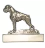 Boxer, German Boxer I - address plaque with a dog, brass nameplate, personalized door sign with the brand name Art-Dog