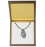 Briard, Berger de Brie I - Dog necklace in gift box, silver-plated locket for dog fan, striking pendant by Art-Dog brand