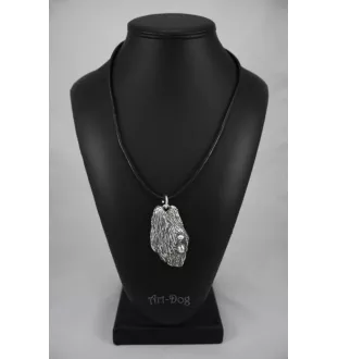 Berger de Brie, Briard I - Collier de chien dans une boîte cadeau, médaillon argenté pour fan de chien, pendentif remarquable de la marque Art-Dog