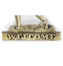 Boxer, German Boxer - a door sign with a dog, a brass welcome plaque, a unique sign with the inscription Welcome from the Art-Dog brand