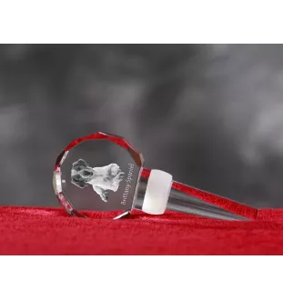 Epagneul Breton - Bouchon de bouteille en cristal, bouchon de vin unique avec photo, cadeau personnalisé pour sommelier par la marque Art-Dog